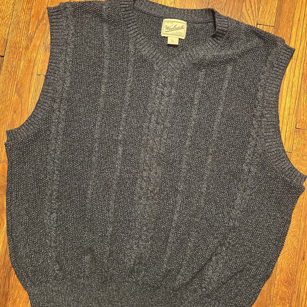 Woolrich Men's Sweater Vest Size XL Cotton/Acrylic EUC V Neck - Picture 2 of 9